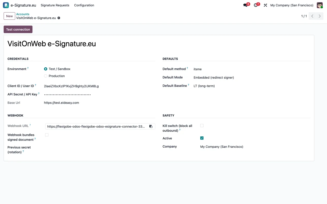 e-Signature.eu Connector — Qualified Electronic Signatures — captura