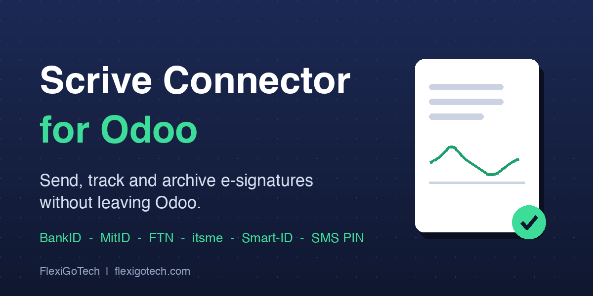 Conector de Scrive para Odoo: enviar, seguir y archivar firmas electrónicas sin salir del ERP