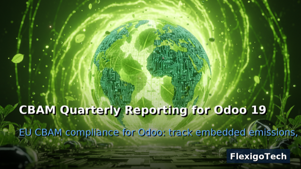 Portada del módulo CBAM SME Quarterly Reporting para Odoo