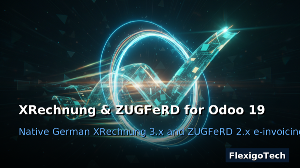 Portada del módulo XRechnung & ZUGFeRD for Odoo 19 para Odoo