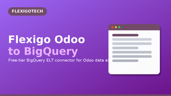 Portada del módulo Flexigo Odoo to BigQuery Free ELT Starter para Odoo