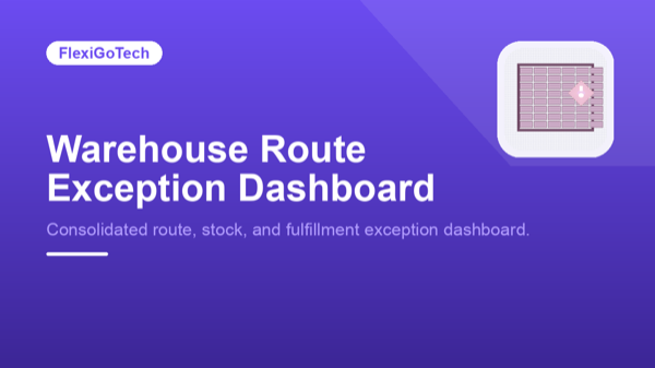 Portada del módulo Flexigo Warehouse Route Exception Dashboard para Odoo