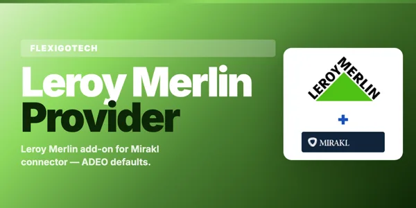 Perfil de Leroy Merlin sobre Mirakl: portada del módulo en el odoo app store