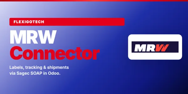 Conector de MRW: portada del módulo en el odoo app store