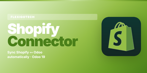 Portada del módulo Shopify Connector for Odoo — Orders, Inventory, Fulfilment, Tracking, Refunds & AI para Odoo