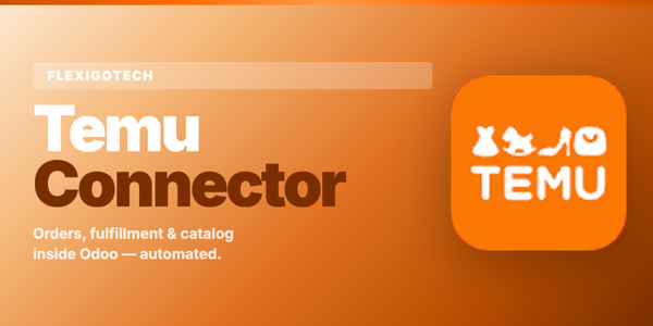 Portada del módulo Temu Connector for Odoo para Odoo