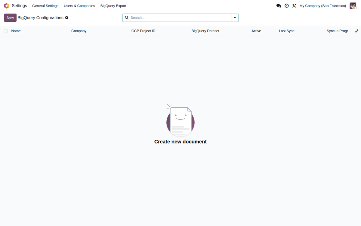 Configuraciones BigQuery