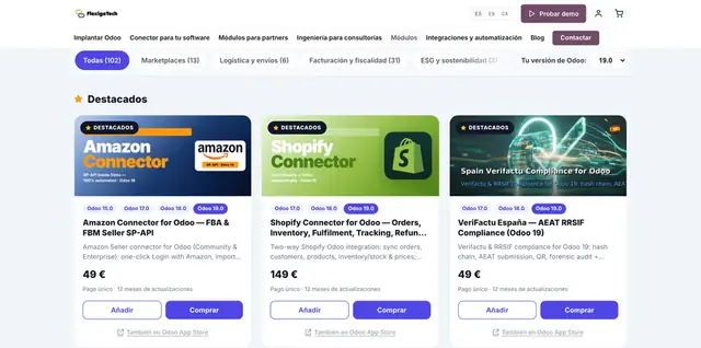 Amazon y Odoo: sincronizar catálogo, precios y stock